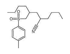 2-butyl-4-[(4-methylphenyl)sulfonylmethyl]octanenitrile结构式