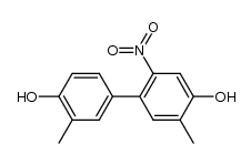 4,4'-dihydroxy-3,3'-dimethyl-6-nitrobiphenyl结构式