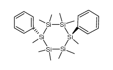 trans-1,4-diphenyldecamethylcyclohexasilane结构式