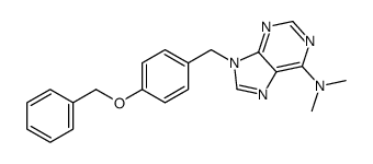 N,N-dimethyl-9-[(4-phenylmethoxyphenyl)methyl]purin-6-amine结构式