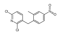 2,6-dichloro-3-[(2-methyl-4-nitrophenyl)methyl]pyridine结构式