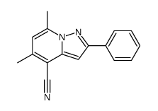 5,7-dimethyl-2-phenylpyrazolo[1,5-a]pyridine-4-carbonitrile结构式