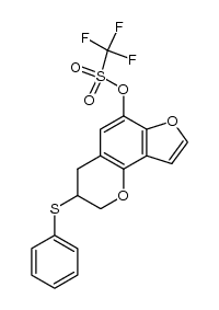 6-[(trifluoromethyl)sulfonyl]-3-(phenylthio)-(2,3,4H)-furo[2,3-h]-benzopyran结构式