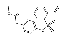 methyl 2-(4-(((2-formylphenyl)sulfonyl)oxy)phenyl)acetate结构式