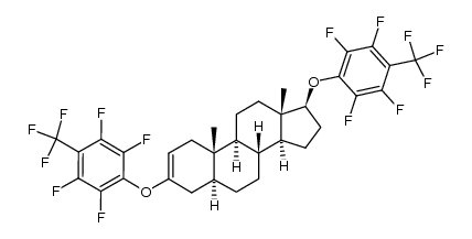 3,17β-bis-[2,3,5,6-tetrafluoro-4-(trifluoromethyl)phenoxy]-5α-androst-2-ene结构式