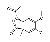 (Z)-4-chloro-3-methoxy-6-methyl-6-nitrocyclohexa-2,4-dienyl acetate结构式