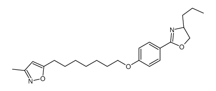 3-methyl-5-[7-[4-[(4S)-4-propyl-4,5-dihydro-1,3-oxazol-2-yl]phenoxy]heptyl]-1,2-oxazole结构式