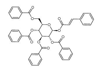 2,3,4,6-tetra-O-benzoyl-1-O-cinnamoyl-β-D-glucopyranose结构式