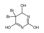 5,5-Dibromo-5,6-dihydro-6-hydroxy-2,4(1H,3H)-pyrimidinedione结构式