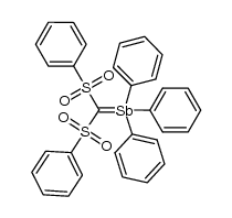 (bis(phenylsulfonyl)methylene)triphenylstiborane结构式