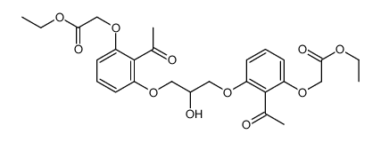 ethyl 2-[2-acetyl-3-[3-[2-acetyl-3-(2-ethoxy-2-oxoethoxy)phenoxy]-2-hydroxypropoxy]phenoxy]acetate结构式