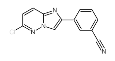 3-(6-氯咪唑并[1,2-b]吡嗪-2-基)苯甲腈结构式