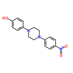 4-(4-(4-硝基苯基)-1-哌嗪基)苯酚结构式