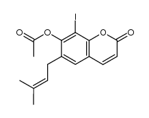 8-iododemethylsuberosin acetate结构式