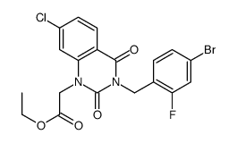ETHYL [3-(4-BROMO-2-FLUOROBENZYL)-7-CHLORO-2,4-DIOXO-1,2,3,4-TETRAHYDROQUINAZOLIN-1-YL]ACETATE结构式