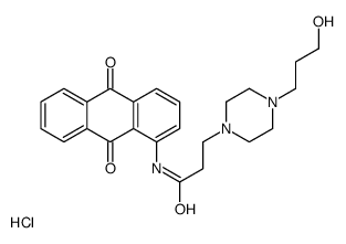 N-(9,10-dioxoanthracen-1-yl)-3-[4-(3-hydroxypropyl)piperazin-1-yl]propanamide,hydrochloride结构式