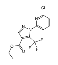 1H-pyrazole-4-carboxylic acid, 1-(6-chloropyridin-2-yl)-5-(trifluoromethyl)-, ethyl ester结构式
