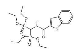 tetraethyl [(2-benzo[b]thiophenecarboxamido)methylene]bis(phosphonate)结构式
