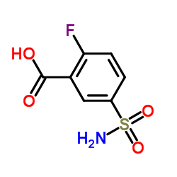 2-氟-5-磺酰胺基-苯甲酸结构式