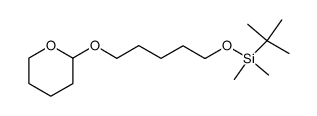 tert-butyldimethyl[5-(tetrahydropyran-2-yloxy)pentyloxy]silane结构式