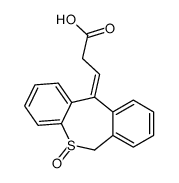 (3E)-3-(5-oxo-6H-benzo[c][1]benzothiepin-11-ylidene)propanoic acid结构式