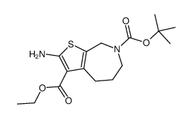 7-tert-butyl 3-ethyl 2-amino-5,6-dihydro-4H-thieno[2,3-c]azepine-3,7(8H)-dicarboxylate结构式