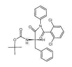 Nα-(tert-Butoxycarbonyl)-N-(2,6-dichlorbenzoyl)-N-phenyl-L-phenylalaninamid结构式