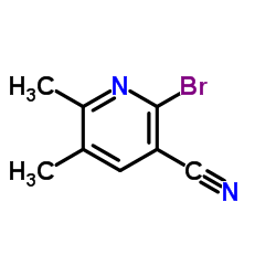 2-溴-5,6-二甲基-吡啶-3-甲腈结构式