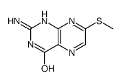 2-amino-7-methylsulfanyl-1H-pteridin-4-one结构式