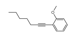 1-(hept-1-ynyl)-2-methoxybenzene结构式