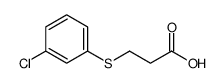 3-(3-chlorophenyl)sulfanylpropanoic acid结构式