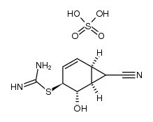 (1S,2S,3S,6S)-7-cyano-2-hydroxybicyclo[4.1.0]hept-4-en-3-yl carbamimidothioate sulfate结构式