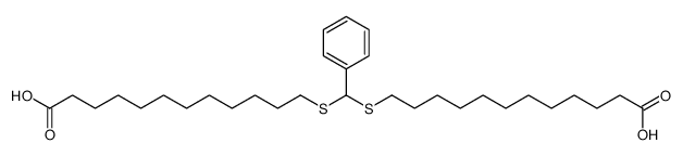 12-[11-carboxyundecylsulfanyl(phenyl)methyl]sulfanyldodecanoic acid结构式