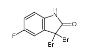 3,3-dibromo-5-fluoroindolin-2-one结构式