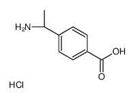 (R)-4-(1-氨基乙基)苯甲酸盐酸盐结构式