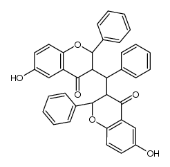 phenyl-bis[3-(6-hydroxy)flavanonyl]methane结构式