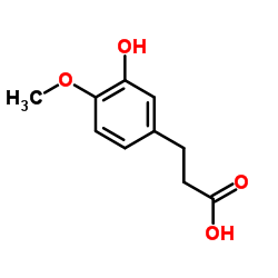 3-羟基-4-甲氧基苯基丙酸结构式