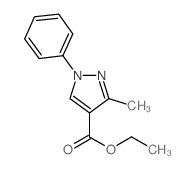 ethyl 3-methyl-1-phenylpyrazole-4-carboxylate结构式