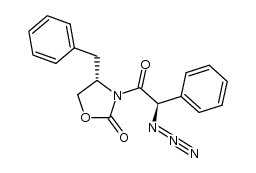 (3(2R),4S)-3-(2-azido-1-oxo-2-phenethyl)-4-(phenylmethyl)-2-oxazolidinone结构式