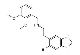 2-bromo-N-(2,3-dimethoxybenzyl)-4,5-methylenedioxyphenethylamine结构式