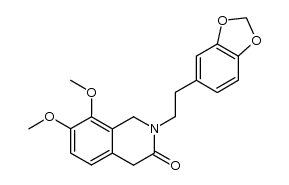 7,8-dimethoxy-2-(3,4-methylenedioxyphenethyl)-1,2,3,4-tetrahydroisoquinolin-3-one结构式