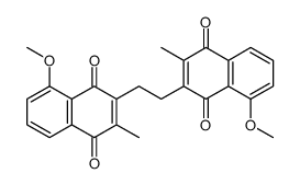 5-methoxy-3-[2-(8-methoxy-3-methyl-1,4-dioxonaphthalen-2-yl)ethyl]-2-methylnaphthalene-1,4-dione结构式