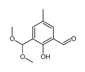 3-(dimethoxymethyl)-2-hydroxy-5-methylbenzaldehyde结构式