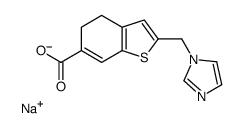 sodium,2-(imidazol-1-ylmethyl)-4,5-dihydro-1-benzothiophene-6-carboxylate结构式