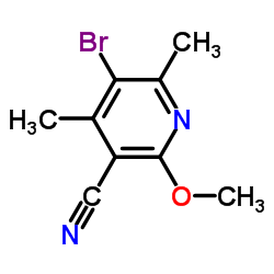 5-溴-2-甲氧基-4,6-二甲基烟腈结构式