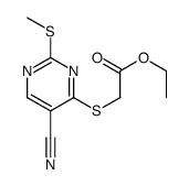 ethyl 2-(5-cyano-2-methylsulfanylpyrimidin-4-yl)sulfanylacetate结构式