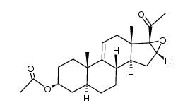 3β-acetoxy-16α,17α-epoxy-5α-pregn-9(11)-en-20-one结构式