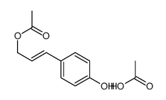 acetic acid,3-(4-hydroxyphenyl)prop-2-enyl acetate结构式
