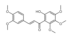 1-(6-hydroxy-2,3,4-trimethoxyphenyl)-3-(3,4-dimethoxyphenyl)propenone结构式