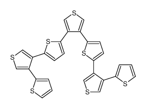 3,4-bis[5-(4-thiophen-2-ylthiophen-3-yl)thiophen-2-yl]thiophene结构式